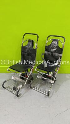 2 x Ferno Compact Evacuation Chairs with Ferno Compact 2 Tracks *SN CT-04992-C / CT-02275-T / CT-02423-C / CT-02423-T*