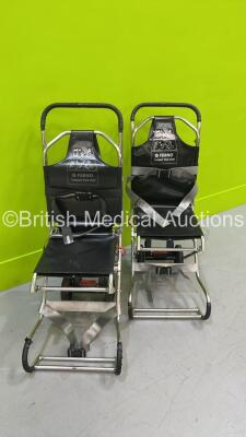 2 x Ferno Compact Evacuation Chairs with Ferno Compact 2 Tracks *SN CT-04992-C / CT-02275-T / CT-02423-C / CT-02423-T* - 2