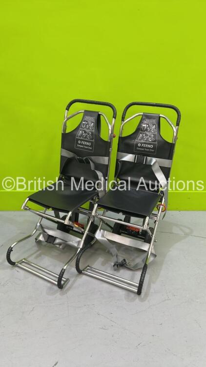 2 x Ferno Compact Evacuation Chairs with Ferno Compact 2 Tracks *SN CT-02351-C / CT-03388-T / CT-02424-C / CT-02424-T**