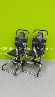 2 x Ferno Compact Evacuation Chairs with Ferno Compact 2 Tracks *SN CT-02365-C / CT-02365-T / CT-02279-C / CT-02279-T**