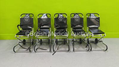 5 x Ferno Compact Evacuation Chairs *S/N CC014033 / CC011366 / CC011691 / CC011288 / CC011059*