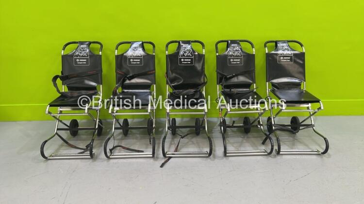 5 x Ferno Compact Evacuation Chairs *S/N CC014033 / CC011366 / CC011691 / CC011288 / CC011059*