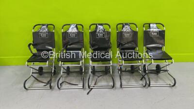 5 x Ferno Compact Evacuation Chairs *S/N CC014033 / CC011366 / CC011691 / CC011288 / CC011059* - 2