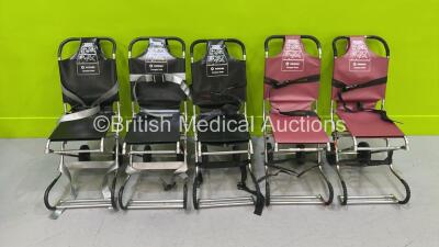 5 x Ferno Compact Evacuation Chairs *S/N CC002685 / CC002366 / CC001802 / CC010531 / CC008938* - 2