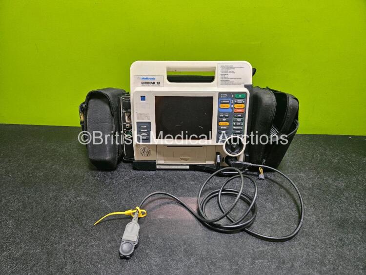 Medtronic Lifepak 12 Biphasic Defibrillator (No Power) Including Pacer, ECG, SpO2, CO2, and NIBP Options with Paddle Lead