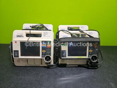 Job Lot Including 1 x Medtronic Lifepak 12 Biphasic Defibrillator Including ECG, SpO2, CO2, and NIBP Options, 2 x Medtronic Lifepak 12 Biphasic Defibrillator Including ECG, SpO2 and NIBP Options and 1 x Medtronic Lifepak 12 Biphasic Defibrillator Includi