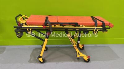 Stryker M-1 Roll In Ambulance Stretcher with Mattress and Straps (Hydraulics Working - Damaged - See Pictures) - 2