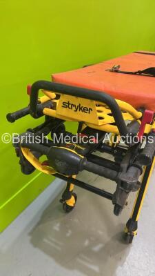 Stryker M-1 Roll In Ambulance Stretcher with Mattress and Straps (Hydraulics Working - Damaged - See Pictures) - 4