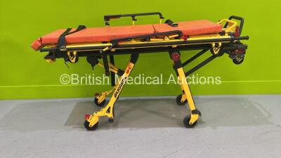 Stryker M-1 Roll In Ambulance Stretcher with Mattress and Straps (Hydraulics Working - Damaged - See Pictures) - 7