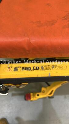 Stryker M-1 Roll In Ambulance Stretcher with Mattress and Straps (Hydraulics Working - Damaged - See Pictures) - 9