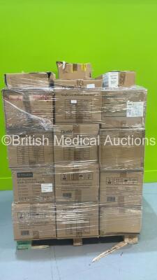 Pallet Of Mixed Consumables - Single Use Masks, Green Bin Liners, 300ML Canister (with Gel) Out of Date)