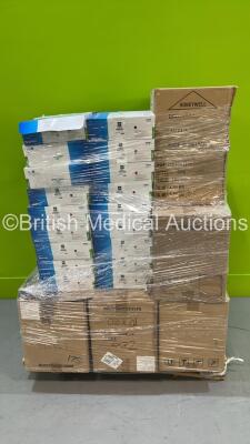 Pallet Of Mixed Consumables - Face Shield, Compression Comfort Sleeves, Oxygen Bubble Tubing (Out of Date) *RAK*