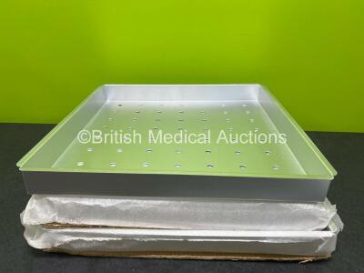 16 x Edinburgh Surgical Trays *460mm x 460mm x 50mm* (3 in Photo, 16 Trays in Total - Like New) *Stock Photo* **On Pallet**