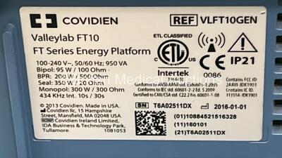 Covidien Valleylab FT10 Electrosurgical / Diathermy Unit Version 4.0 on Stand (Powers Up - Some Marks to Screen - See Photo) - 5