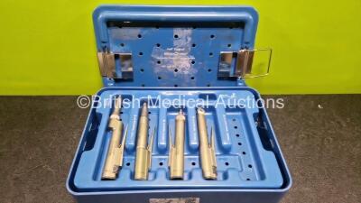 Job Lot of Hall Microchoice Handpieces Including 1 x 5020-024 Oscillating Saw, 1 x 5020-023 Reciprocating Saw, 1 x 5020-022 Sagittal Saw and 1 x 5020-021 Medium Speed Drill in Case with Cable *SN 4374 / 4333 / 4387*(s) - 7