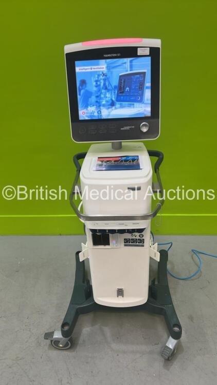 Hamilton Medical Hamilton-S1 Intellivent Ref 159005 Ventilator Operating Hours 35408 (Powers Up) *S/N 7054* **Mfd 2013**