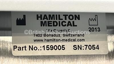 Hamilton Medical Hamilton-S1 Intellivent Ref 159005 Ventilator Operating Hours 35408 (Powers Up) *S/N 7054* **Mfd 2013** - 6