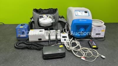 Mixed Lot Including 1 x Armstrong Medical AquaVENT Heated Humidifier with Power Supply, 1 x Welch Allyn 767 Series Wall Mounted Transformers with 2 x Handles, 1 x ConMed Electrosurgery Aer Defense Unit, 1 x DeVilbiss Homecare Suction Unit (Powers Up) with