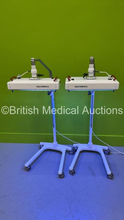 2 x Bilicompact Therapy / Heating Lamps on Stands (Both Power Up)