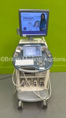 GE Voluson E8 Expert Flat Screen Ultrasound Scanner *S/N D24309* **Mfd 2015** BT13.5 Software Version EC250 (14.0.11.1717) with 4 x Transducers / Probes (RAB6-D Ref H48681MG *Mfd 2015* / RIC5-9-D Ref H48651MS *Mfd 2014* / C1-5-D Ref 5261135 *Mfd 2015* and