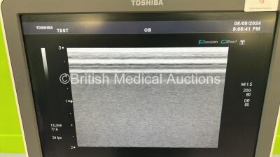 Toshiba Aplio MX SSA-780A Flat Screen Ultrasound Scanner *S/N 99H1174199* **Mfd 2011** with 1 x Transducer / Probe (PLT-704SBT *Mfd 2010-04) (Powers Up) ***CI045** - 10