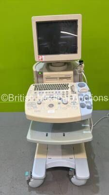 Hitachi EUB-5500 Ultrasound Scanner with 1 x Transducer / Probe (EUP-C514 5-2) (Powers Up - 110v - Hard Drive Removed) * SN SE10141508 *