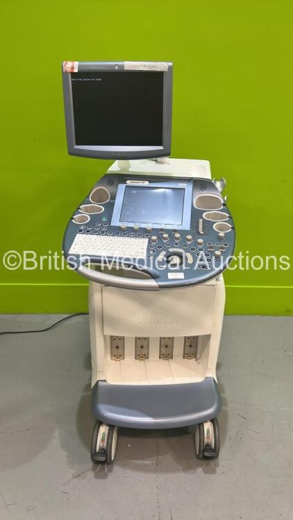 GE Voluson E8 Expert Flat Screen Ultrasound Scanner *S/N D01054* **Mfd 09/2007* with Sony UP-D898MD Digital Graphic Printer (Powers Up - HDD REMOVED) ***IR983***