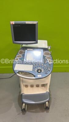 GE Voluson E8 Expert Flat Screen Ultrasound Scanner *S/N D01054* **Mfd 09/2007* with Sony UP-D898MD Digital Graphic Printer (Powers Up - HDD REMOVED) ***IR983*** - 2