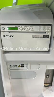 GE Logiq E9 Flat Screen Ultrasound Scanner Ref 5205000-8 *S/N 138733US1* **Mfd 03/2015** with Sony UP-D898MD Digital Graphic Printer (Powers Up - HDD REMOVED) - 7