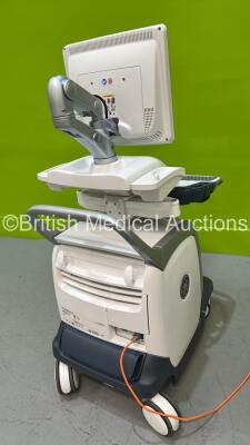 GE Logiq E9 Flat Screen Ultrasound Scanner Ref 5205000-6 *S/N 108186US8* **Mfd 10/2011** Software Version R4 Software Revision 2.1 with Sony UP-D897 Printer (Powers Up) ***IR845*** - 7