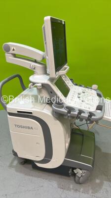 Toshiba Aplio 400 TUS-A400 Flat Screen Ultrasound Scanner *S/N W1E1343656* **Mfd 2013-04** Software Version AB_V3.00*R003 with 1 x Transducer / Probe (PVT-674BT *Mfd 2021-03*) (Powers Up) ***CI042*** - 6