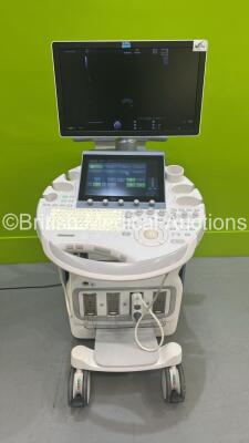 GE Voluson E10 Flat Screen Ultrasound Scanner *S/N E60725* **Mfd 2015** BT 15 Software Version EC300 (15.0.7.1931) with 1 x Transducer / Probe (RIC6-12-D Ref H48651NA *Mfd 2020*) and Sony UP-D898MD Digital Graphic Printer (Powers Up) **IR017***