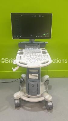 GE Voluson S8 Flat Screen Ultrasound Scanner BT16 *S/N VS8002592* **Mfd 2018** Software Version SPC310 (16.0.8.2638) with Sony UP-D898MD Digital Graphic Printer (Powers Up)