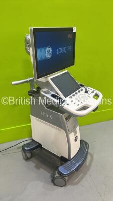 GE Logiq P9 Flat Screen Ultrasound Scanner Ref R2 *S/N LP90000337* **Mfd 2016** Software Version R2 Revision 0.4 (Powers Up - Damage to Lower Trim - See Pictures) - 7