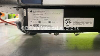 GE Logiq P9 Flat Screen Ultrasound Scanner Ref R2 *S/N LP90000337* **Mfd 2016** Software Version R2 Revision 0.4 (Powers Up - Damage to Lower Trim - See Pictures) - 8