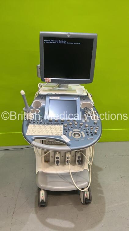 GE Voluson E8 Expert Flat Screen Ultrasound Scanner *S/N D23963* **Mfd 2015** with 3 x Transducers / Probes (RIC-9-D Ref H48651MS *Mfd 2008* / IC5-9-D Ref 5492351 *Mfd 2017* and C1-5-D Ref 5261135 *Mfd 2015*) Sony UP-D898MD Digital Graphic Printer and Son