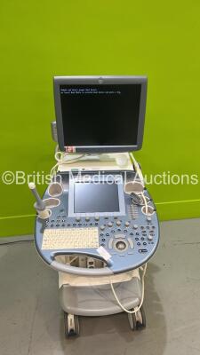 GE Voluson E8 Expert Flat Screen Ultrasound Scanner *S/N D23963* **Mfd 2015** with 3 x Transducers / Probes (RIC-9-D Ref H48651MS *Mfd 2008* / IC5-9-D Ref 5492351 *Mfd 2017* and C1-5-D Ref 5261135 *Mfd 2015*) Sony UP-D898MD Digital Graphic Printer and Son - 2