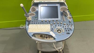 GE Voluson E8 Expert Flat Screen Ultrasound Scanner *S/N D23963* **Mfd 2015** with 3 x Transducers / Probes (RIC-9-D Ref H48651MS *Mfd 2008* / IC5-9-D Ref 5492351 *Mfd 2017* and C1-5-D Ref 5261135 *Mfd 2015*) Sony UP-D898MD Digital Graphic Printer and Son - 8