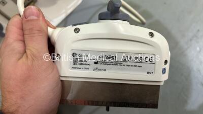 GE Voluson E8 Expert Flat Screen Ultrasound Scanner *S/N D23963* **Mfd 2015** with 3 x Transducers / Probes (RIC-9-D Ref H48651MS *Mfd 2008* / IC5-9-D Ref 5492351 *Mfd 2017* and C1-5-D Ref 5261135 *Mfd 2015*) Sony UP-D898MD Digital Graphic Printer and Son - 19