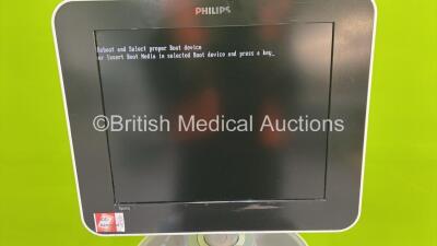 Philips Sparq Flat Screen Ultrasound Scanner Ref 989605394911 *S/N US61410132* **Mfd 2014** SVC HW A.0 with Sony UP-D897 Digital Graphic Printer (Powers Up - HDD REMOVED) ***IR981*** - 2