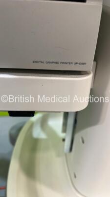 Philips Sparq Flat Screen Ultrasound Scanner Ref 989605394911 *S/N US61410132* **Mfd 2014** SVC HW A.0 with Sony UP-D897 Digital Graphic Printer (Powers Up - HDD REMOVED) ***IR981*** - 8