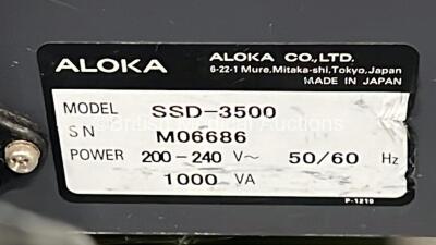 Aloka Prosound SSD-3500SV Ultrasound Scanner *S/N M06686* (HDD Removed - Some Damage - See Photos) - 9