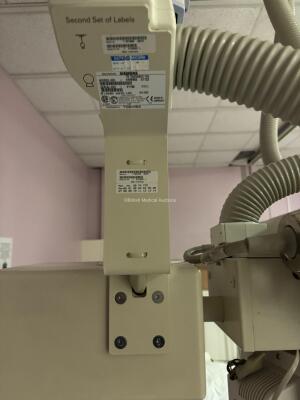 Siemens Tosrad X-ray Bucky Room *Mfd - 2002* with 2023 Varex OPTI150 Tube, Overhead Bucky, Wall Stand, Ceiling Rails and Operator Console, The System has been Professionally De-Installed and Fully Functional *Q971* - 10