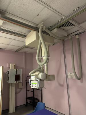 Siemens Tosrad X-ray Bucky Room *Mfd - 2002* with 2023 Varex OPTI150 Tube, Overhead Bucky, Wall Stand, Ceiling Rails and Operator Console, The System has been Professionally De-Installed and Fully Functional *Q971* - 11