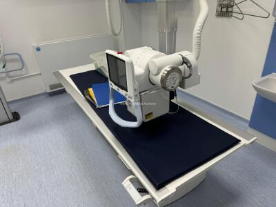 Arcoma X-Ray DR Bucky Room *Mfd - 2016* with 2016 Varian Tube, Overhead Bucky, Wall Stand, Ceiling Rails, Operator Console (PC and Monitor) with Canon CXDI Software Installed and 1 x Canon Detector CXDI-701C, The System has been Professionally De-Installe - 11