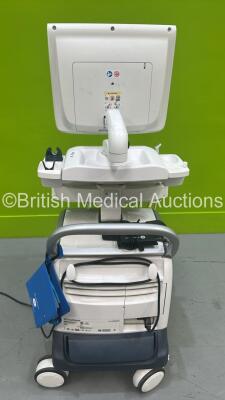 GE Logiq E9 Flat Screen Ultrasound Scanner Model 5205000-6 *S/N 110591US5* **Mfd 2012** Software Version R3.1.2 with 2 x Transducer / Probes (9L-D Ref 5194432 *Mfd 2013* and L8-18i-D Ref 5336965 Mfd Sept 2013) (Powers Up) ***IR937*** - 6