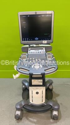 GE Voluson S8 Flat Screen Ultrasound Scanner Ref 5589182 *S/N 300465SU2* **Mfd 08/2015* Software Version 14.0.0 (12.0.3.151) with Footswitch and Sony UP-D898MD Digital Graphic Printer (Powers Up) ***CI040*