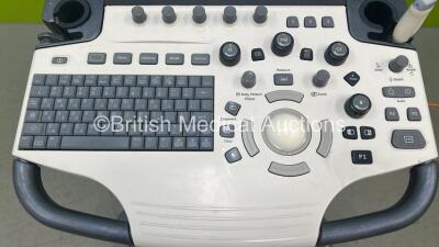 GE Logiq S8 Flat Screen Ultrasound Scanner Ref 5418099 *S/N 189162SU1* **Mfd 2012-07** Software Version R2 Software Revision 3.0 with 2 x Transducer / ProbeS (S4-10-D Ref 5394804 *Mfd 2013* / C1-5 Ref 5261135 *Mfd 2016*) (Powers Up) ***IR024*** - 3