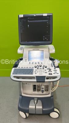 GE Logiq E9 Flat Screen Ultrasound Scanner Model 5205000-2 *S/N 95704US3* **Mfd 2009** Software Version R5 Software Revision 1.3 with 1 x Transducer / Probe (ML6-15-D Ref 5199103 *Mfd 2012*) (Powers Up) ***IR952***