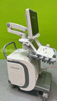 Toshiba Aplio 400 TUS-A400 Flat Screen Ultrasound Scanner *S/N W1D1252593* **Mfd 2012** Software Version AB_V6.00*R003 with 1 x Transducer / Probe (PLT-704SBT *Mfd 2010-12*) (Powers Up) ***IR954*** - 7